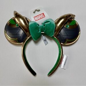 Disney Marvel Loki Ears Headband with Gold and Green